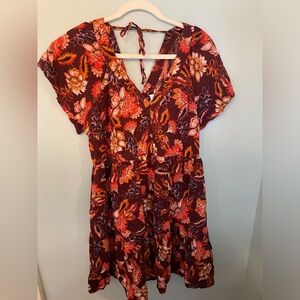 Paisley multi-color summer dress, XL.